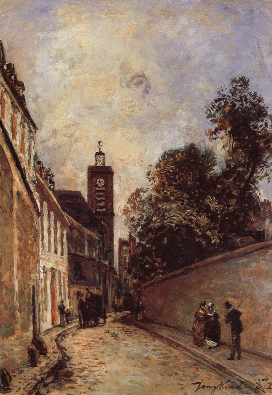 Johan Barthold Jongkind Rue de L-Abbe-de l-Epee and Church